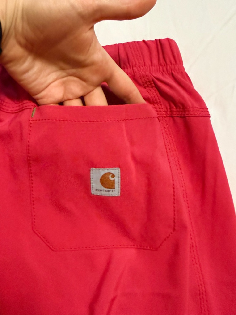 Carhartt Women’s Force Cross-Flex Jogger Scrub Pant - Pink with Green - Picture 6 of 9
